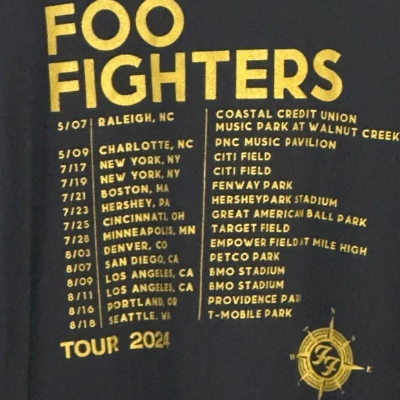 Foo Fighters 2024 tour T shirt Size 2XL - Picture 3 of 7